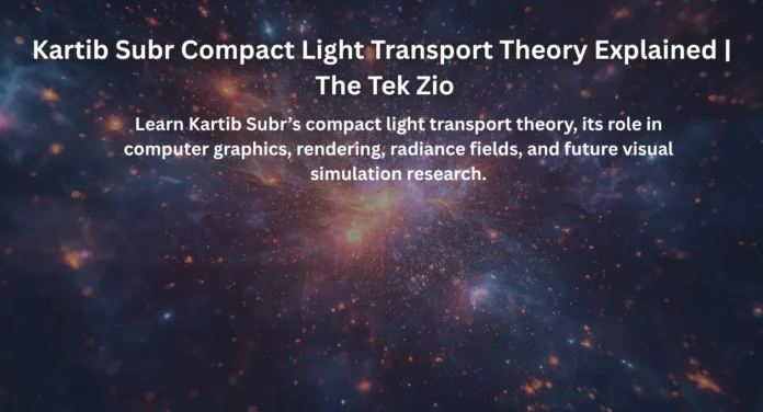Kartic Subr Compact Light Transport Theory Explained | The Tek Zio
