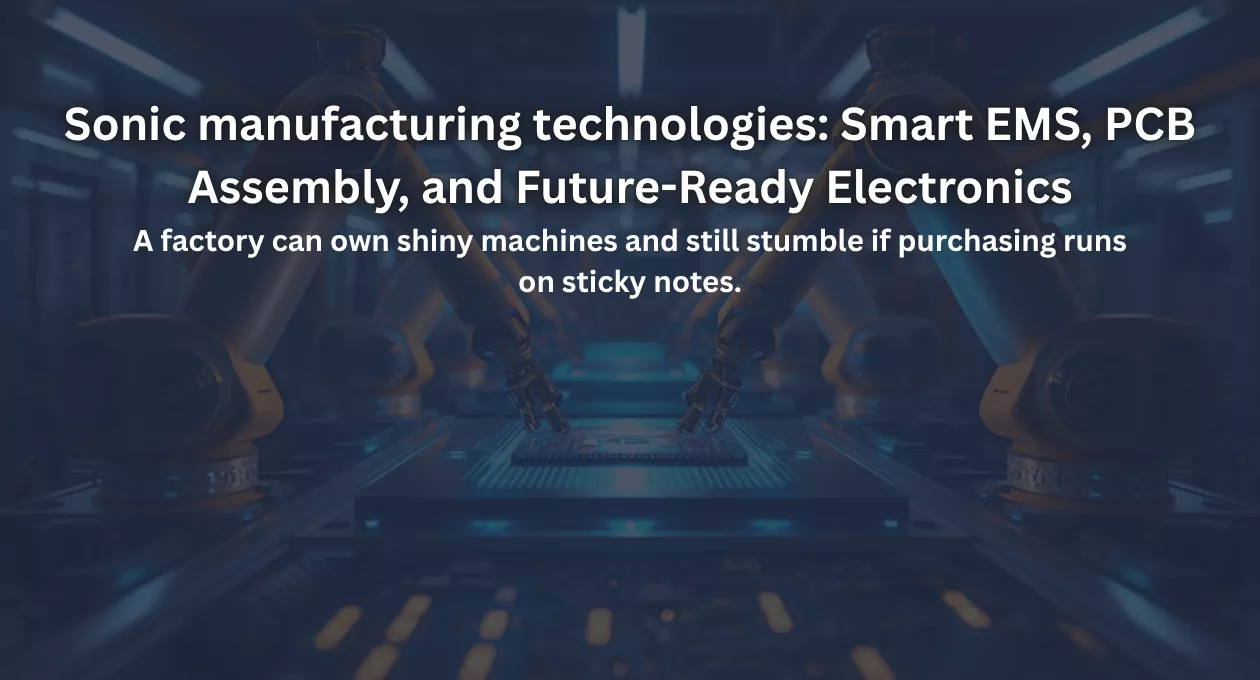 Sonic manufacturing technologies: Smart EMS, PCB Assembly, and Future-Ready Electronics