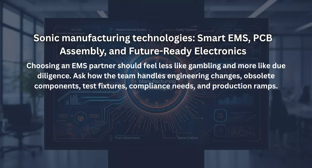 Sonic manufacturing technologies: Smart EMS, PCB Assembly, and Future-Ready Electronics