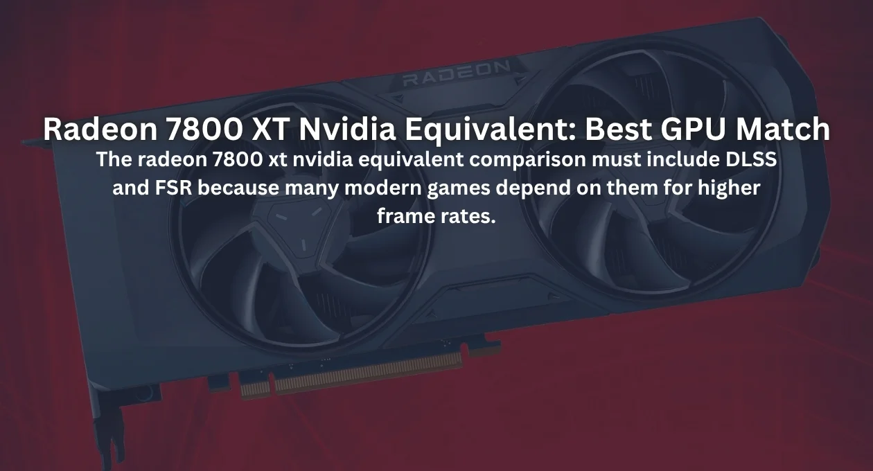 radeon 7800 xt nvidia equivalent