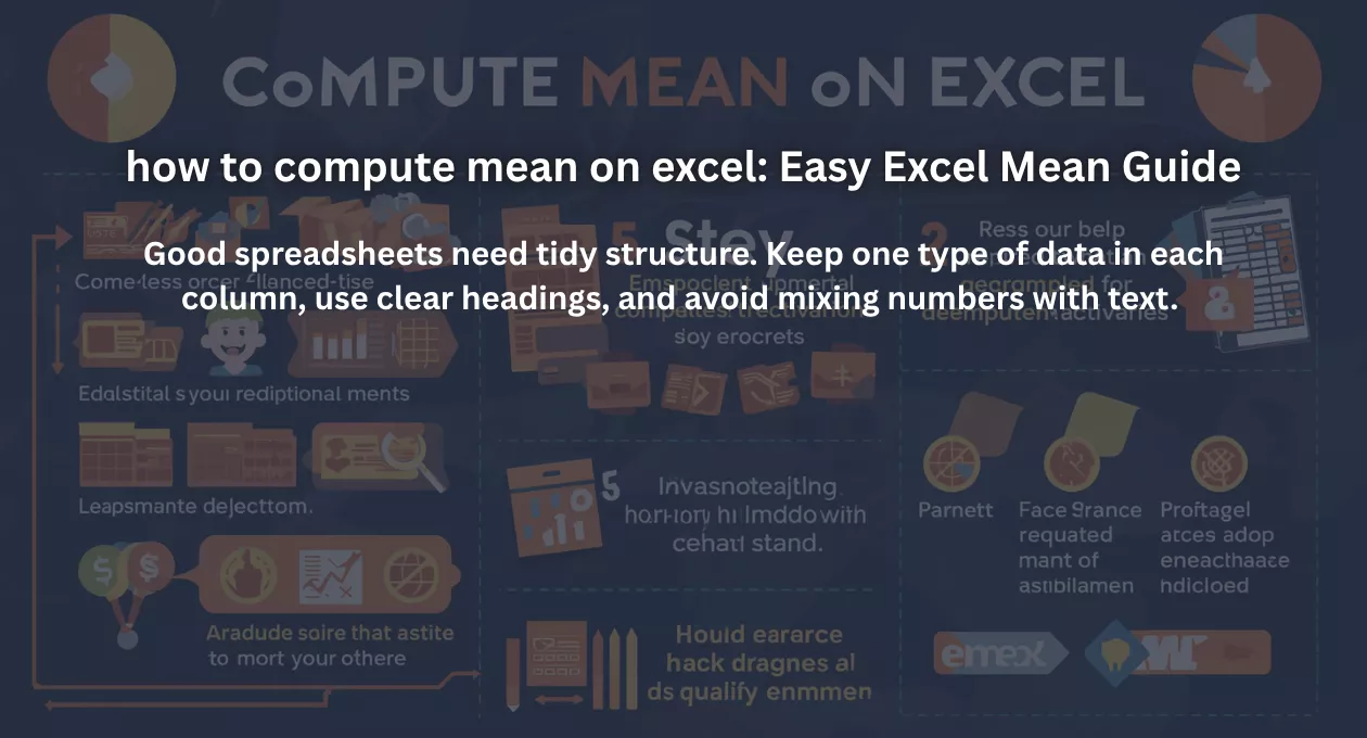 how to compute mean on excel