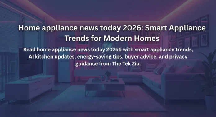 Home appliance news today 2026: Smart Appliance Trends for Modern Homes